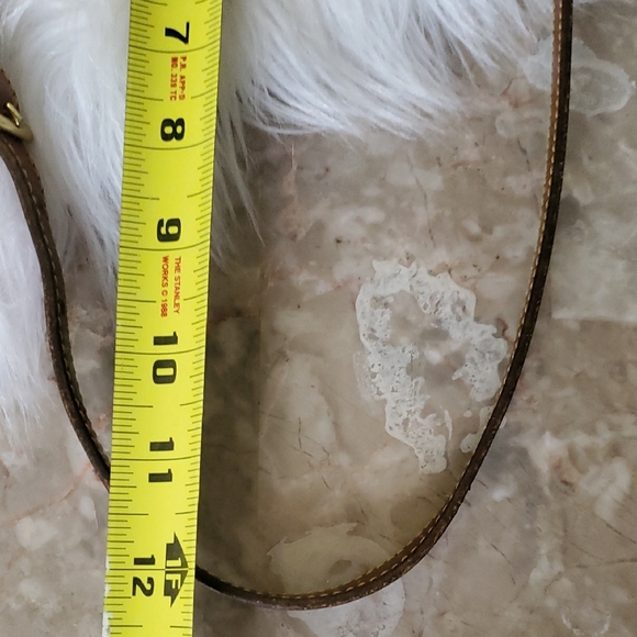 Dooney & Bourke White Leather Bag with Brown Logo - Picture 12 of 15